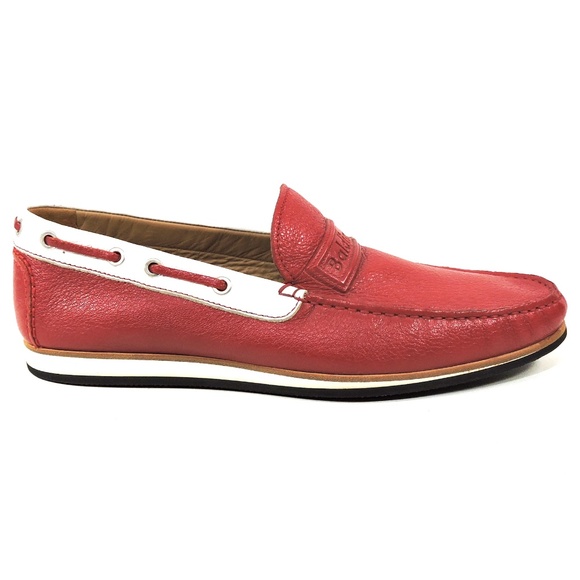 BALDININI ?? MEN\'S RED SOFT LEATHER COMFORT SUMMER LOAFERS main image 7